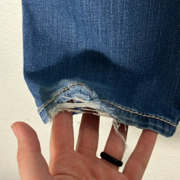 Miss Me slim Boot Cut Jeans w/Rhinestone embellished Embroidered Pocket size 26 - Picture 7 of 7